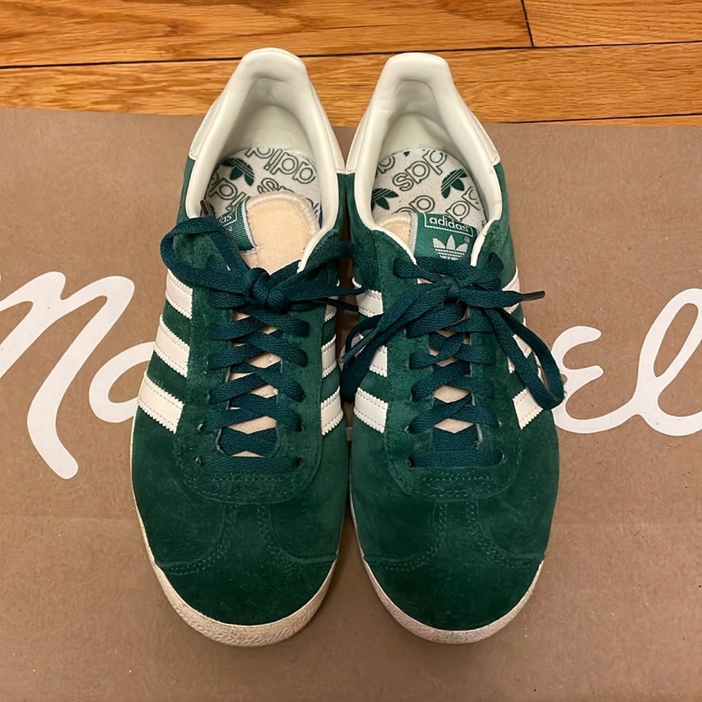 adidas Green and White Sneakers